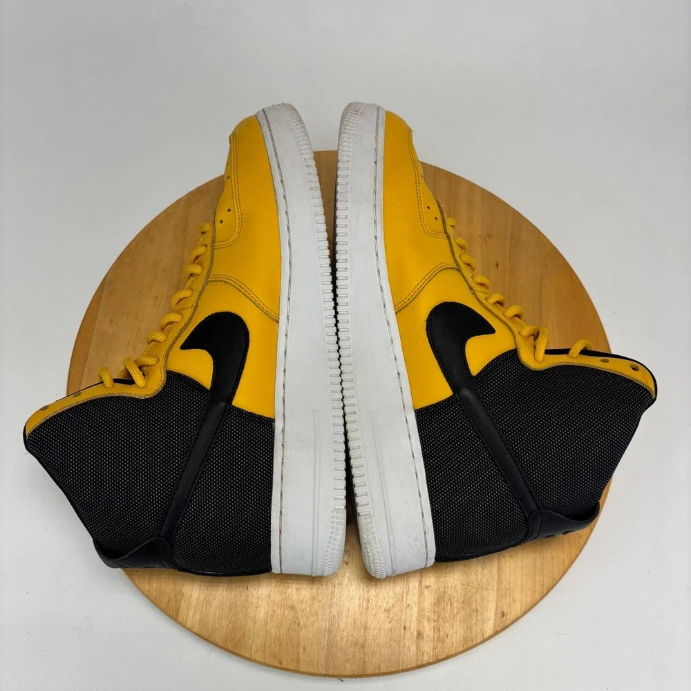 Nike Air Force 1 High Mens 10.5 Yellow Black AV8364-700 University Gold AF1